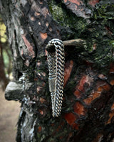 Handcrafted Sterling Silver Heavy Chain Bracelet - Engraved