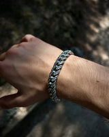Sterling Silver Woven Chain Bracelet - Byzantine Armor Design
