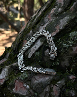 Sterling Silver Woven Chain Bracelet - Byzantine Armor Design