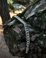 Sterling Silver Woven Chain Bracelet - Byzantine Armor Design