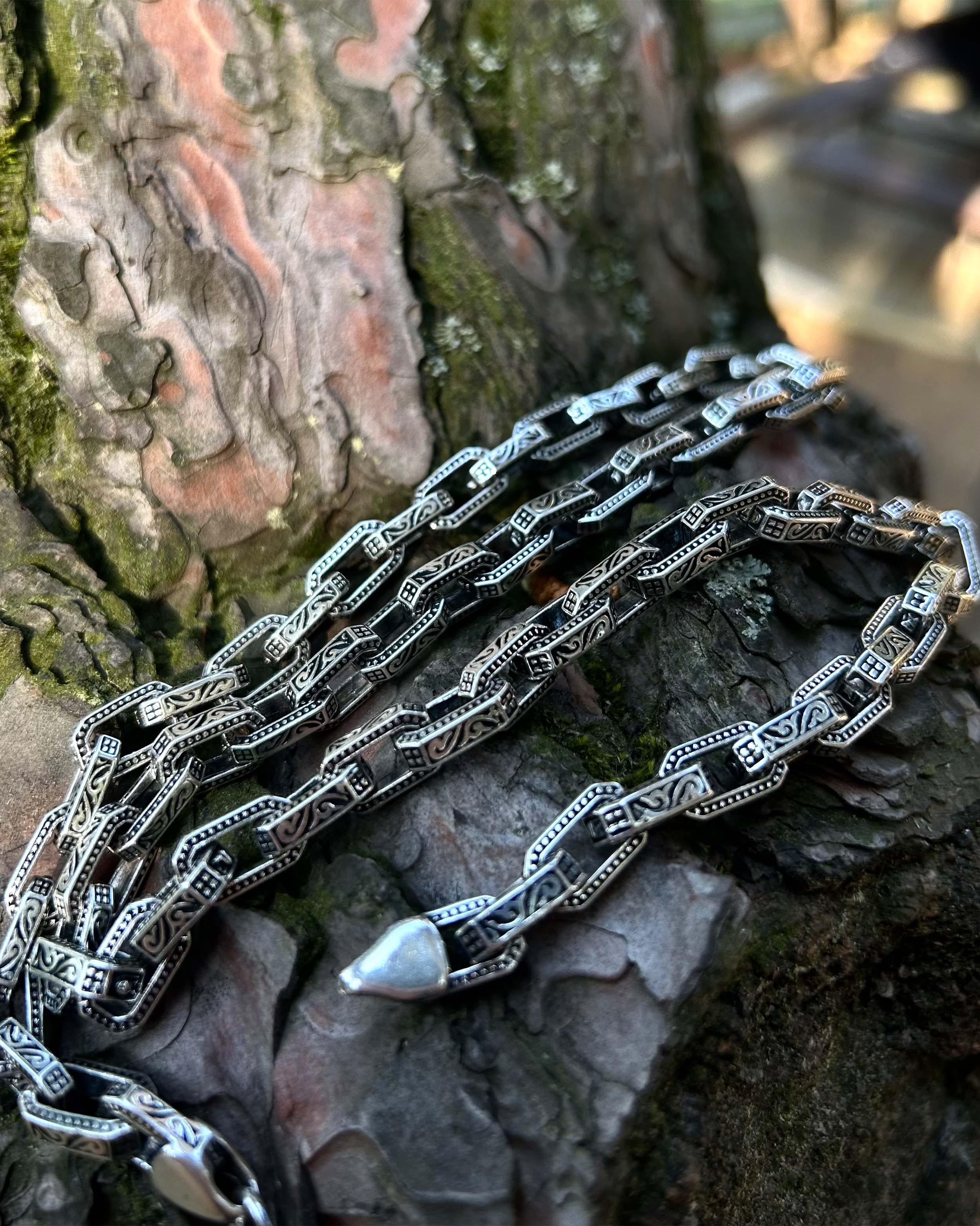 925 Sterling Silver Necklace - Handcrafted Bold Link Chain