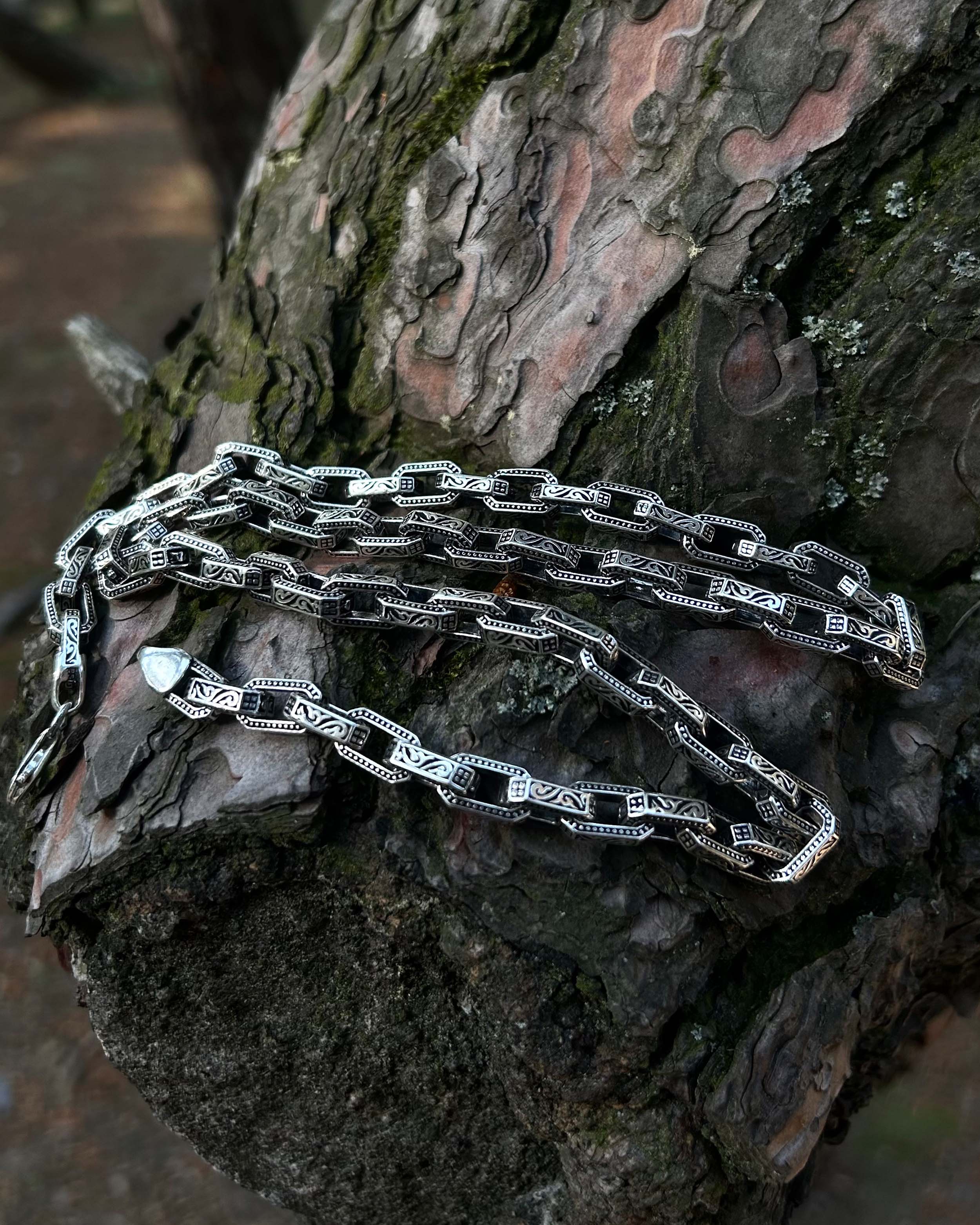 925 Sterling Silver Necklace - Handcrafted Bold Link Chain
