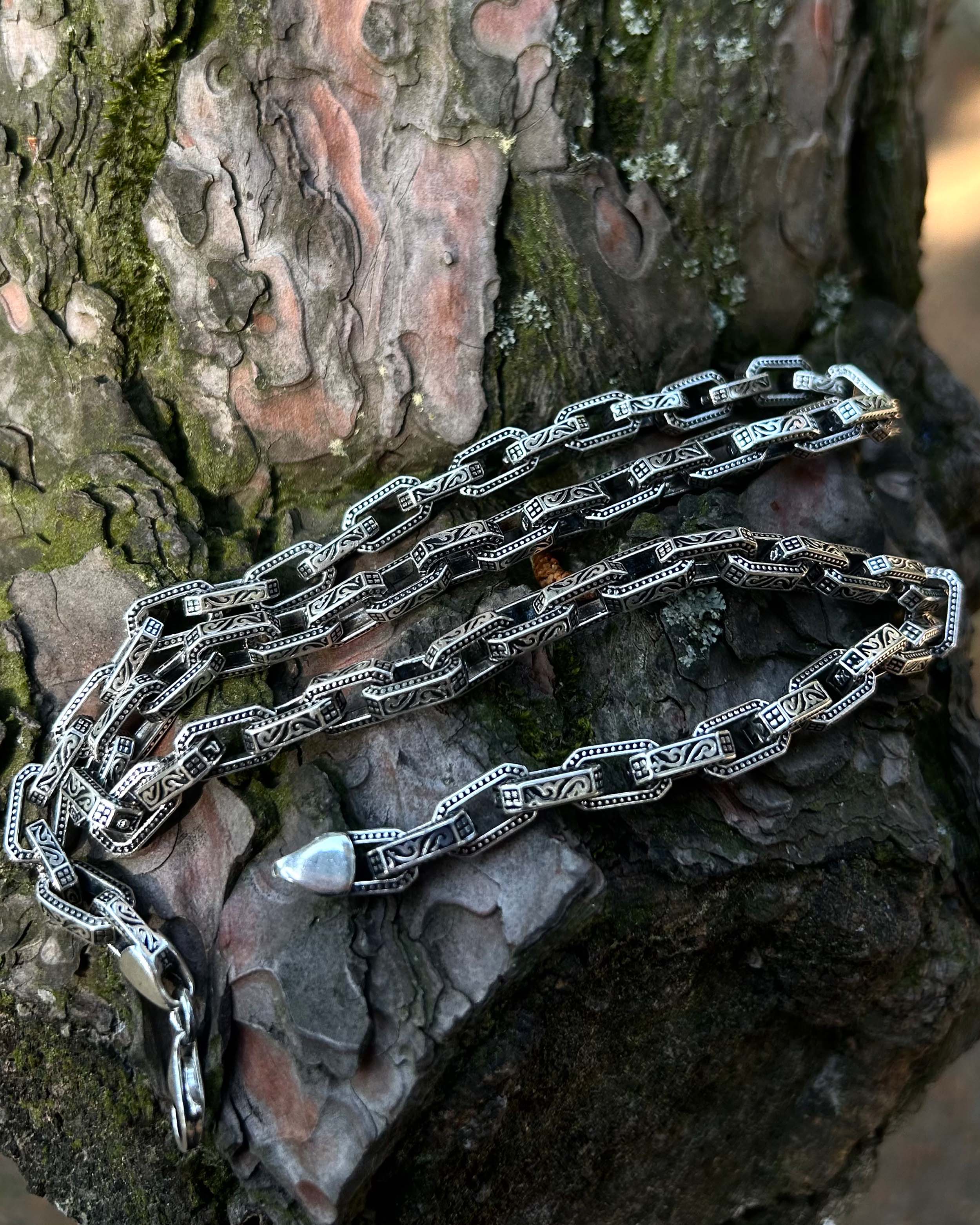 925 Sterling Silver Necklace - Handcrafted Bold Link Chain