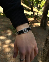 Bracelet cubain tête de lion en argent sterling 925 - Déclaration masculine