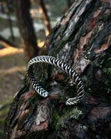 Heavy Sterling Silver Spiral Bracelet - Adjustable Twisted Design