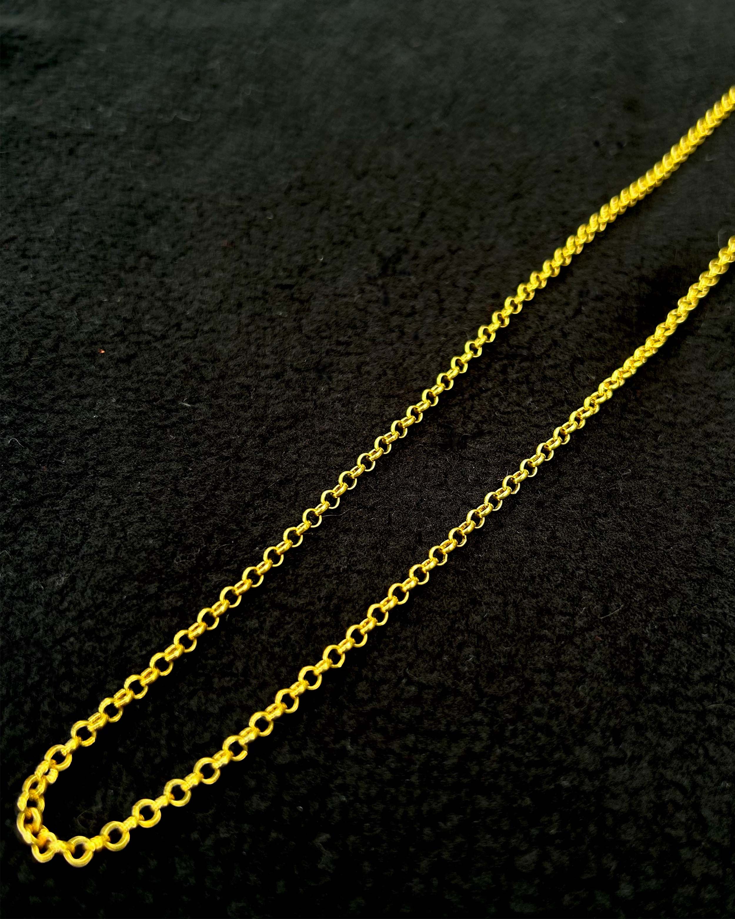 Catena a sfere in argento sterling placcato oro 22K - Stile minimalista