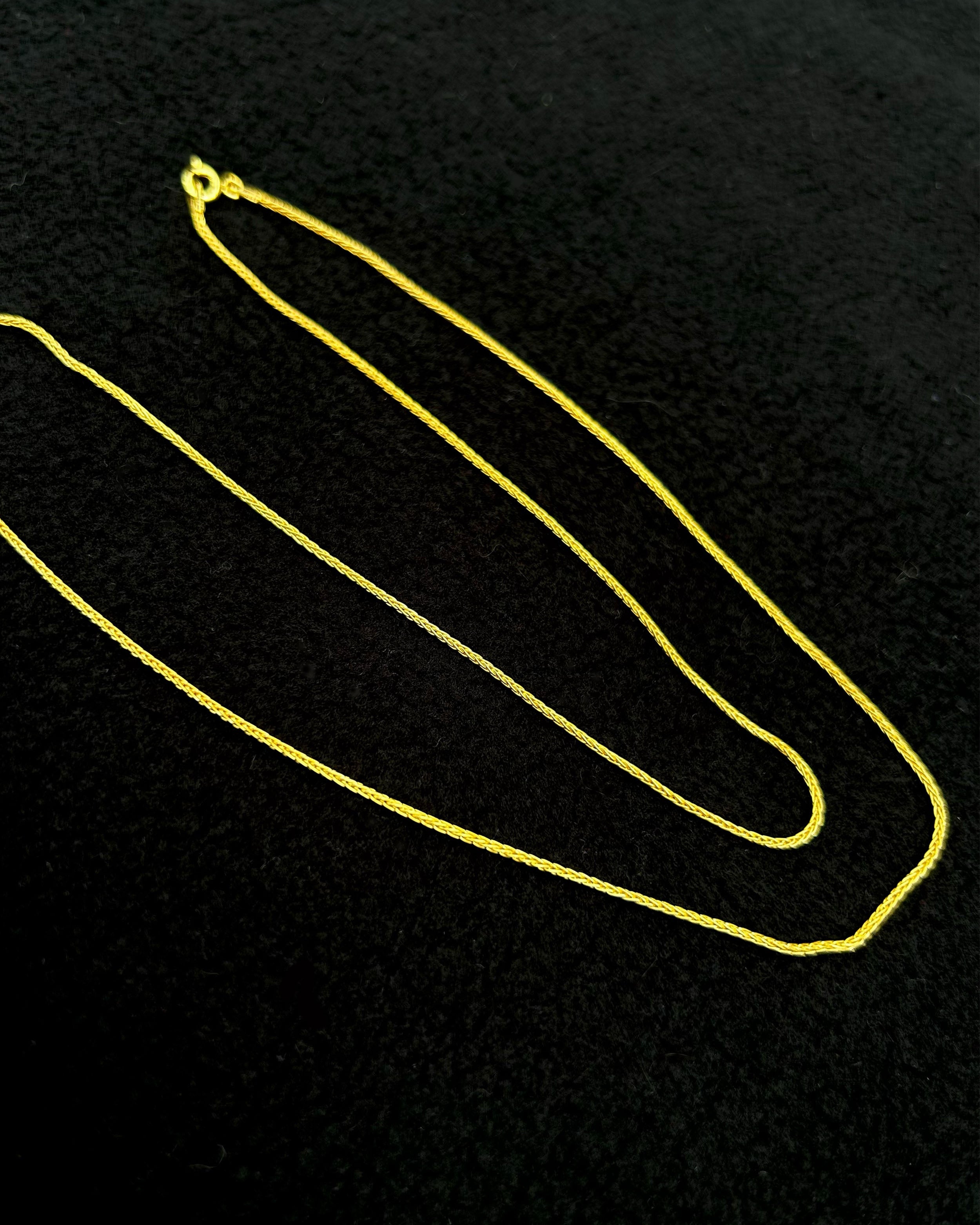 22K vergoldete Sterlingsilber-Spiga-Kette – gedreht, minimalistisch