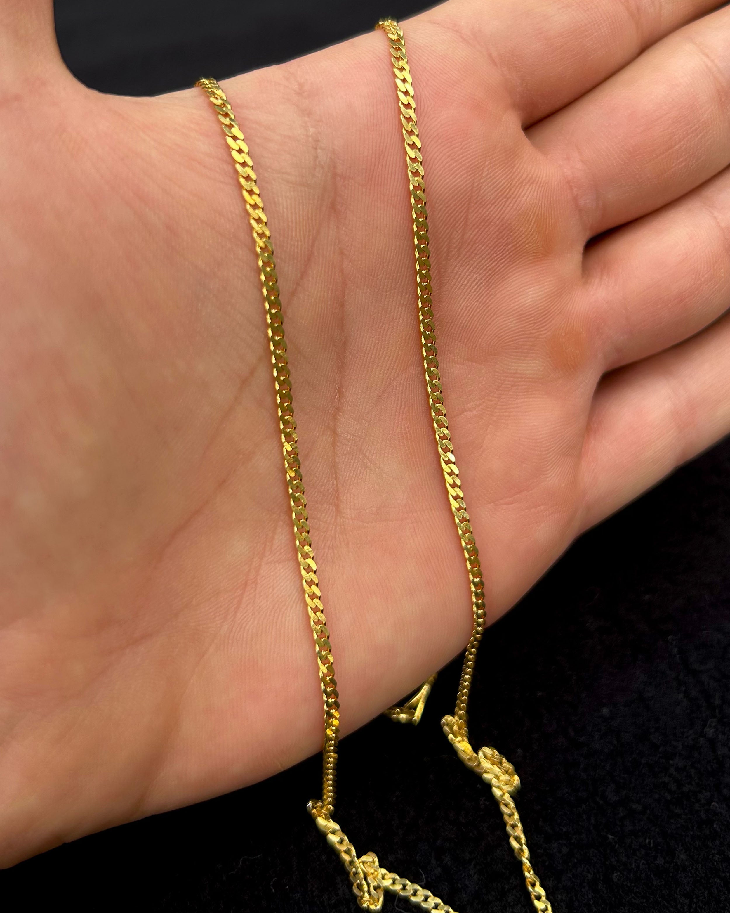 Sterling Silver Micro Cuban Link Chain - Minimalist Style