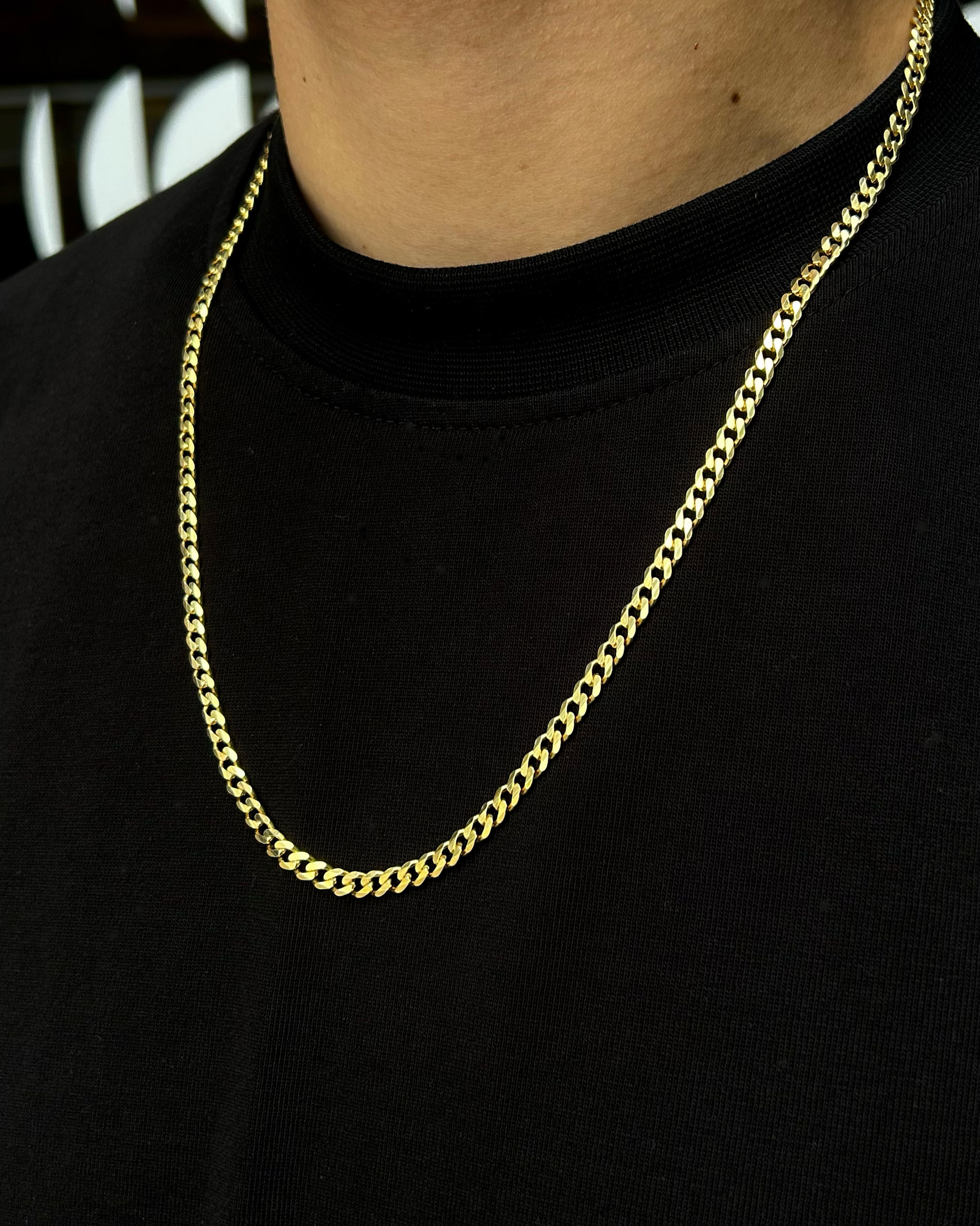 Halskette aus Sterlingsilber mit Goldauflage im Fischgrätenmuster – Italienisches Design