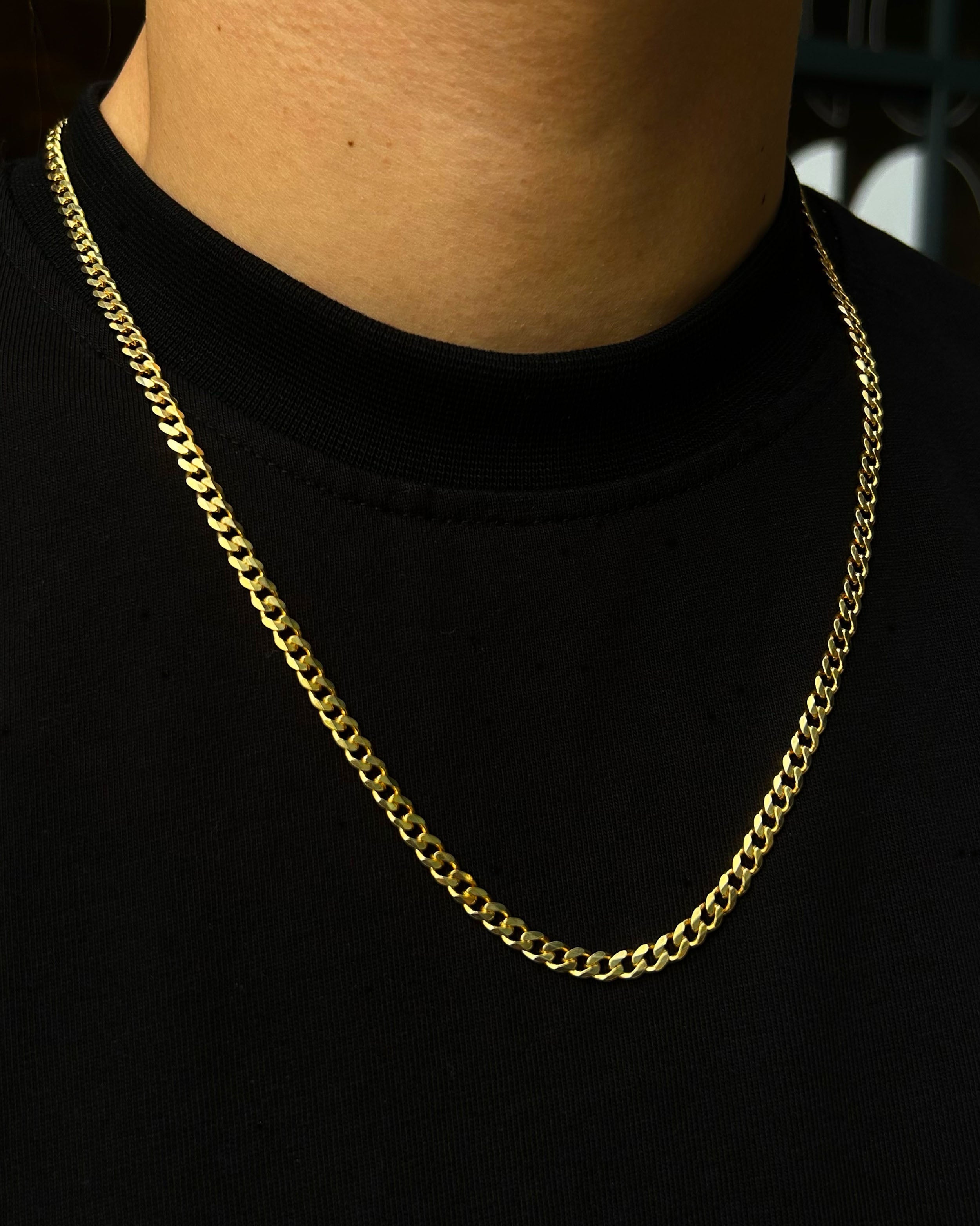 Halskette aus Sterlingsilber mit Goldauflage im Fischgrätenmuster – Italienisches Design