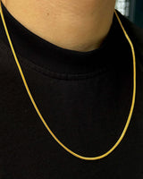 22K Gold Plated Sterling Silver Foxtail Chain - Elegant & Lustrous