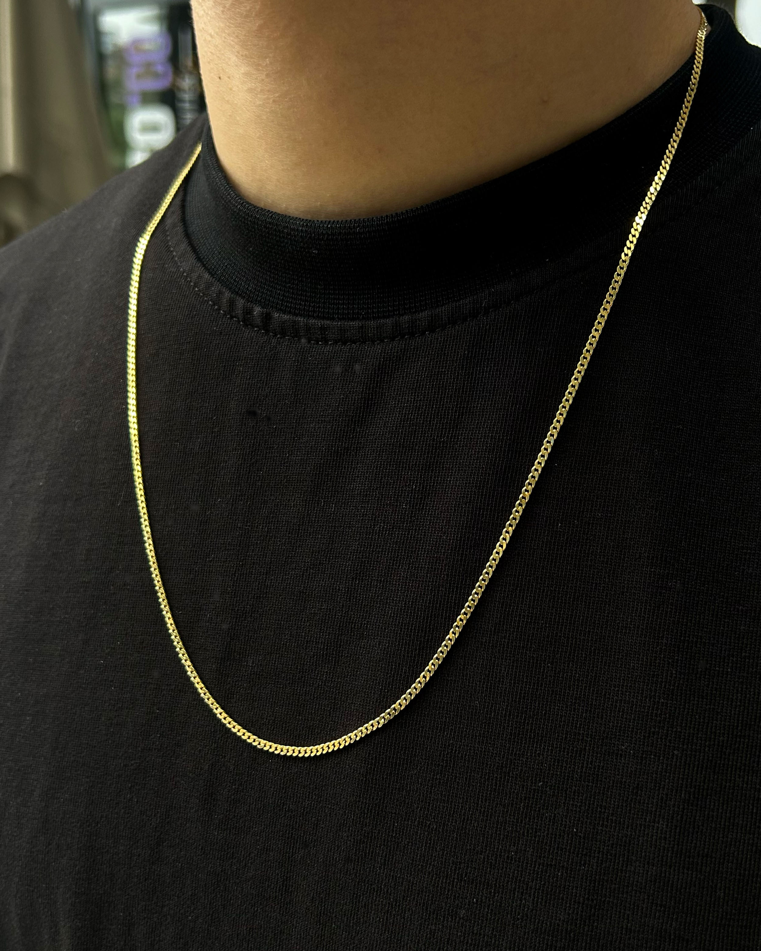 Sterling Silver Micro Cuban Link Chain - Minimalist Style