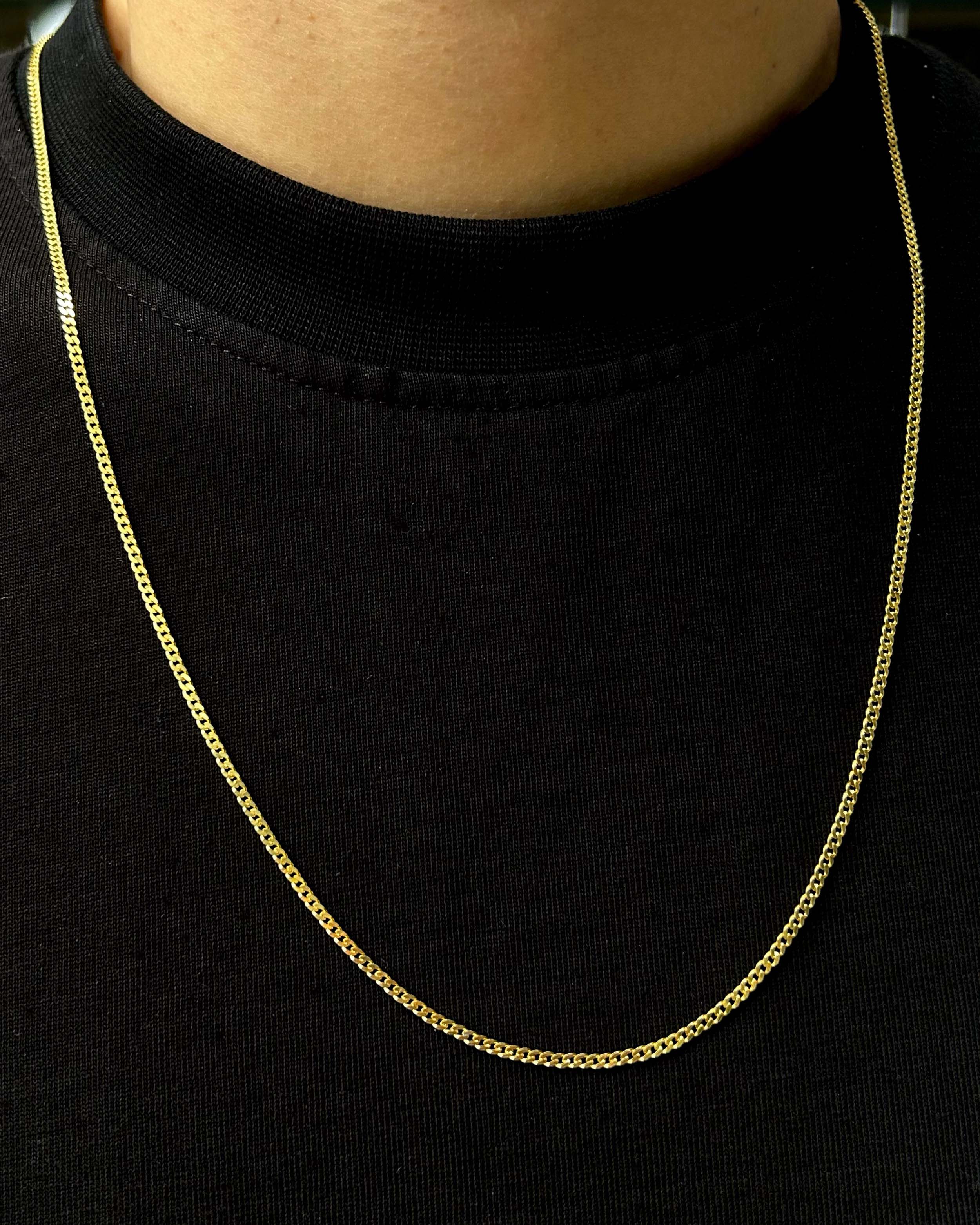 Sterling Silver Micro Cuban Link Chain - Minimalist Style