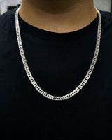 925 Sterling Silver Double Cuban Chain Necklace - Handcrafted Statement