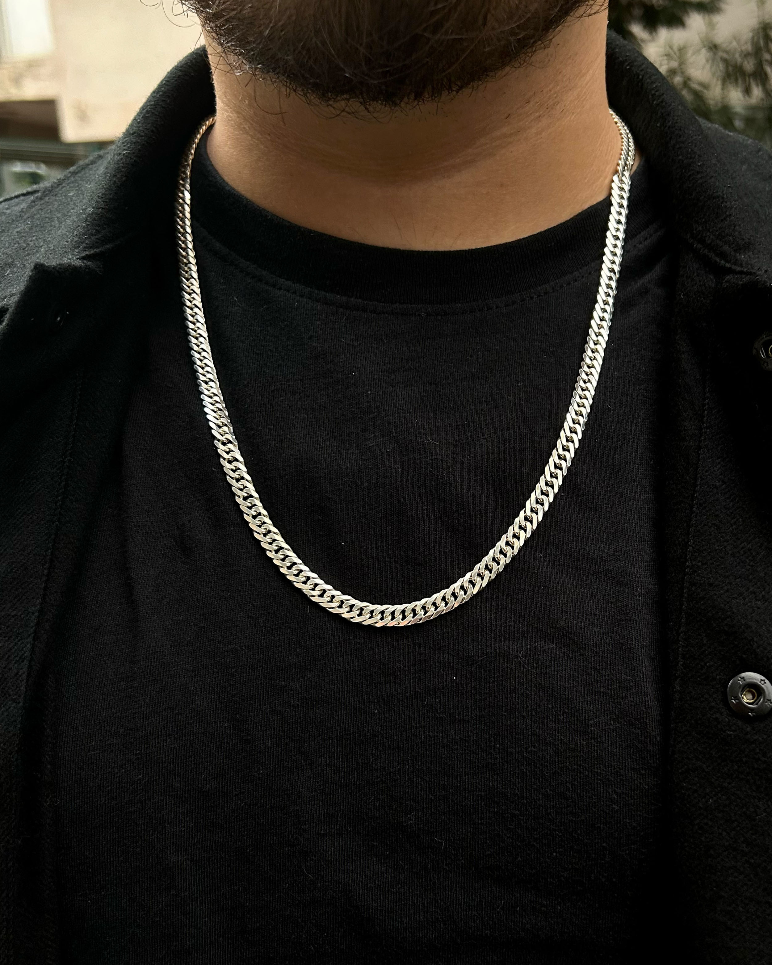 925 Sterling Silver Double Cuban Chain Necklace - Handcrafted Statement