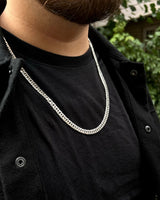 925 Sterling Silver Double Cuban Chain Necklace - Handcrafted Statement