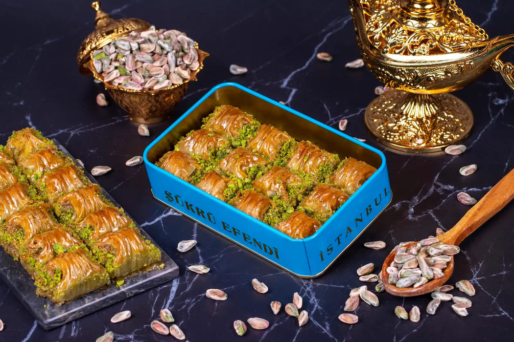 Sukru Efendi 1935 | Pistachio Crunch Turkish Baklava in Gift Metal Box