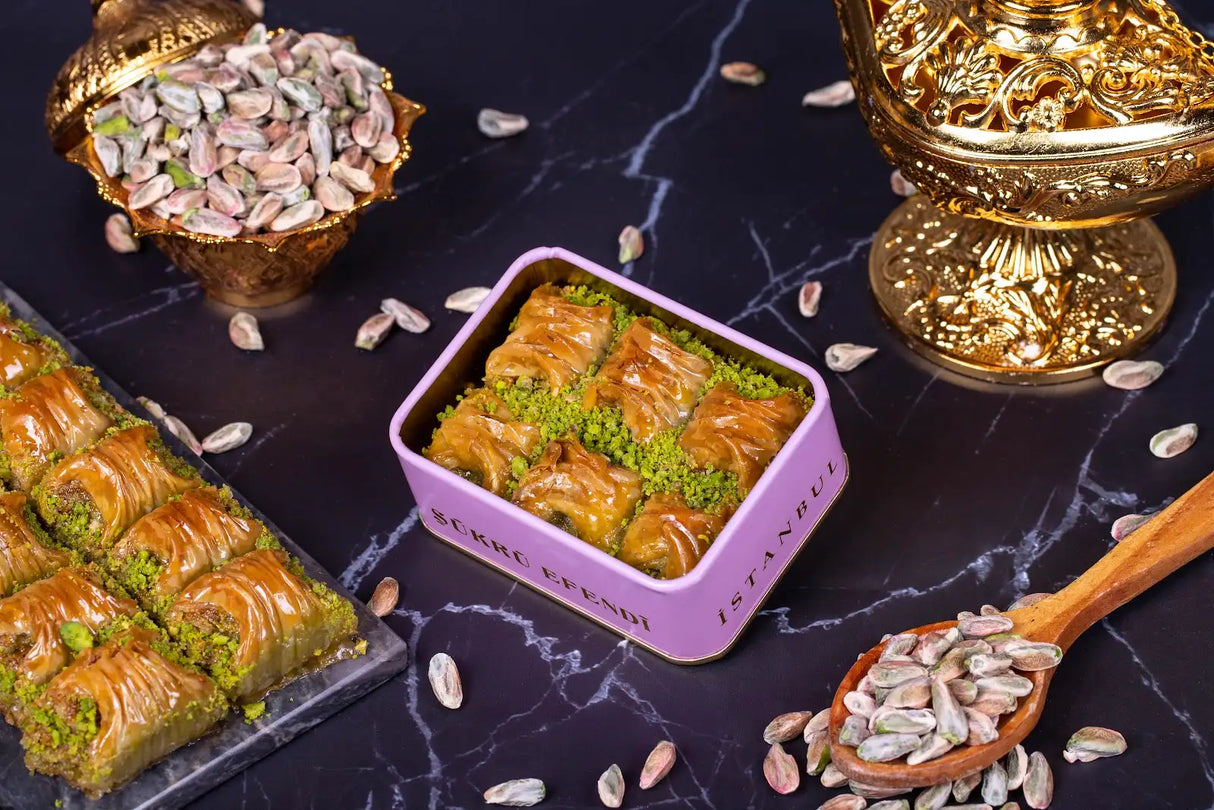 Sukru Efendi 1935 | Pistachio Crunch Turkish Baklava in Gift Metal Box