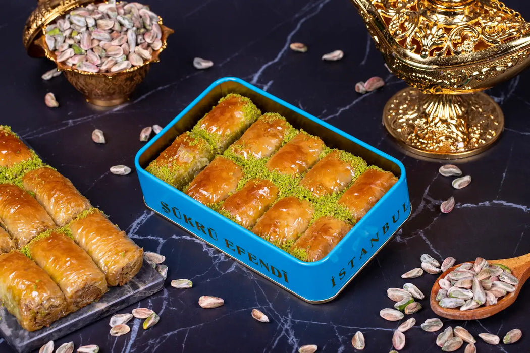 Sukru Efendi 1935 | Ankara Burma Turkish Baklava with Pistachio in Gift Metal Box