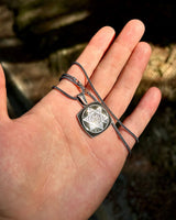 Collier protecteur en argent sterling noir Sceau de Salomon