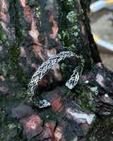 925 Sterling Silver Braided Cuff Bracelet - Adjustable Handcrafted