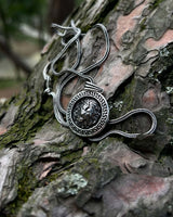 925 스털링 실버 라이언 메달리온 목걸이 - 용기와 리더십