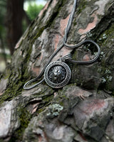 925 스털링 실버 라이언 메달리온 목걸이 - 용기와 리더십