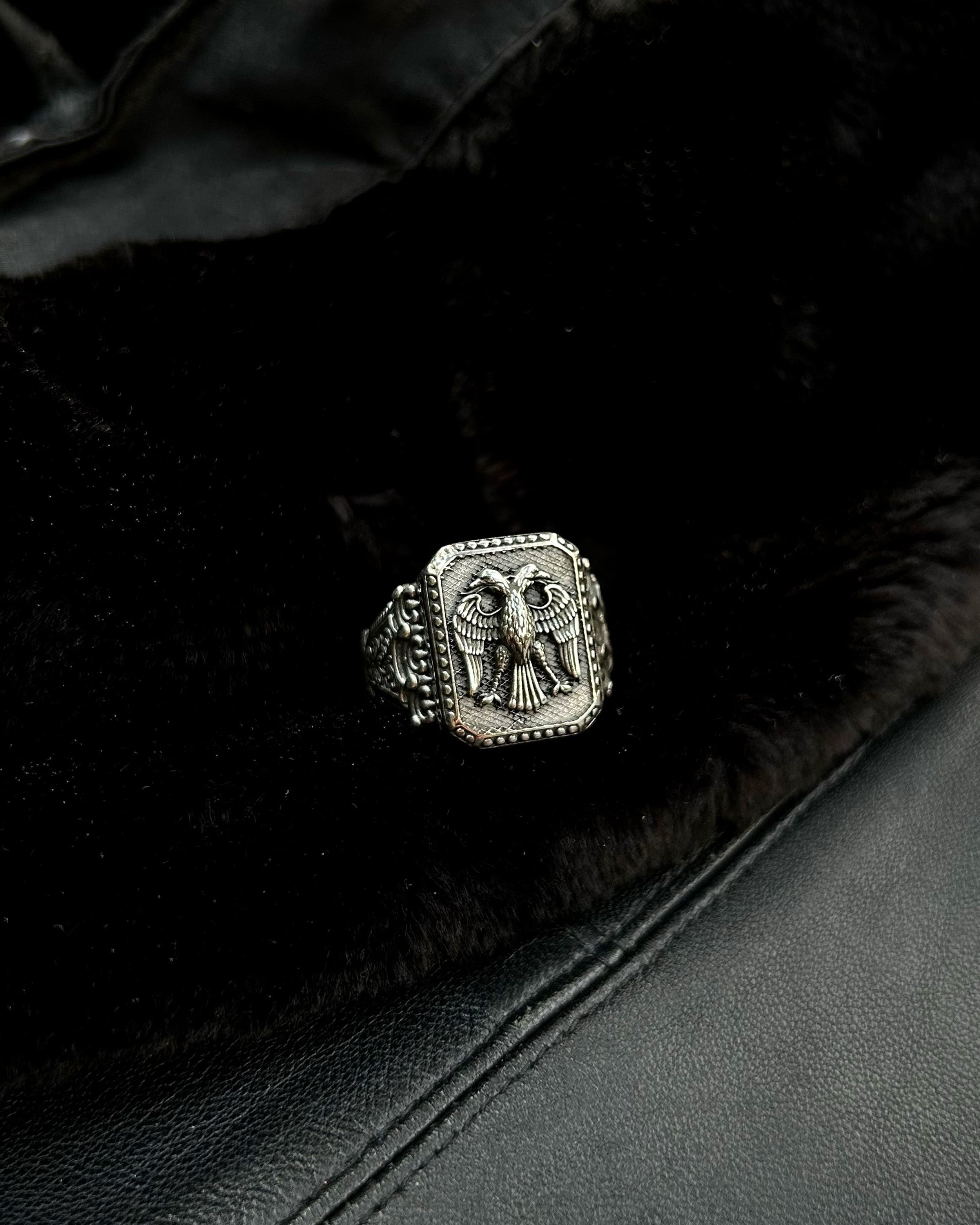 Sterling Silver Double Eagle Ring - Symbol of Leadership