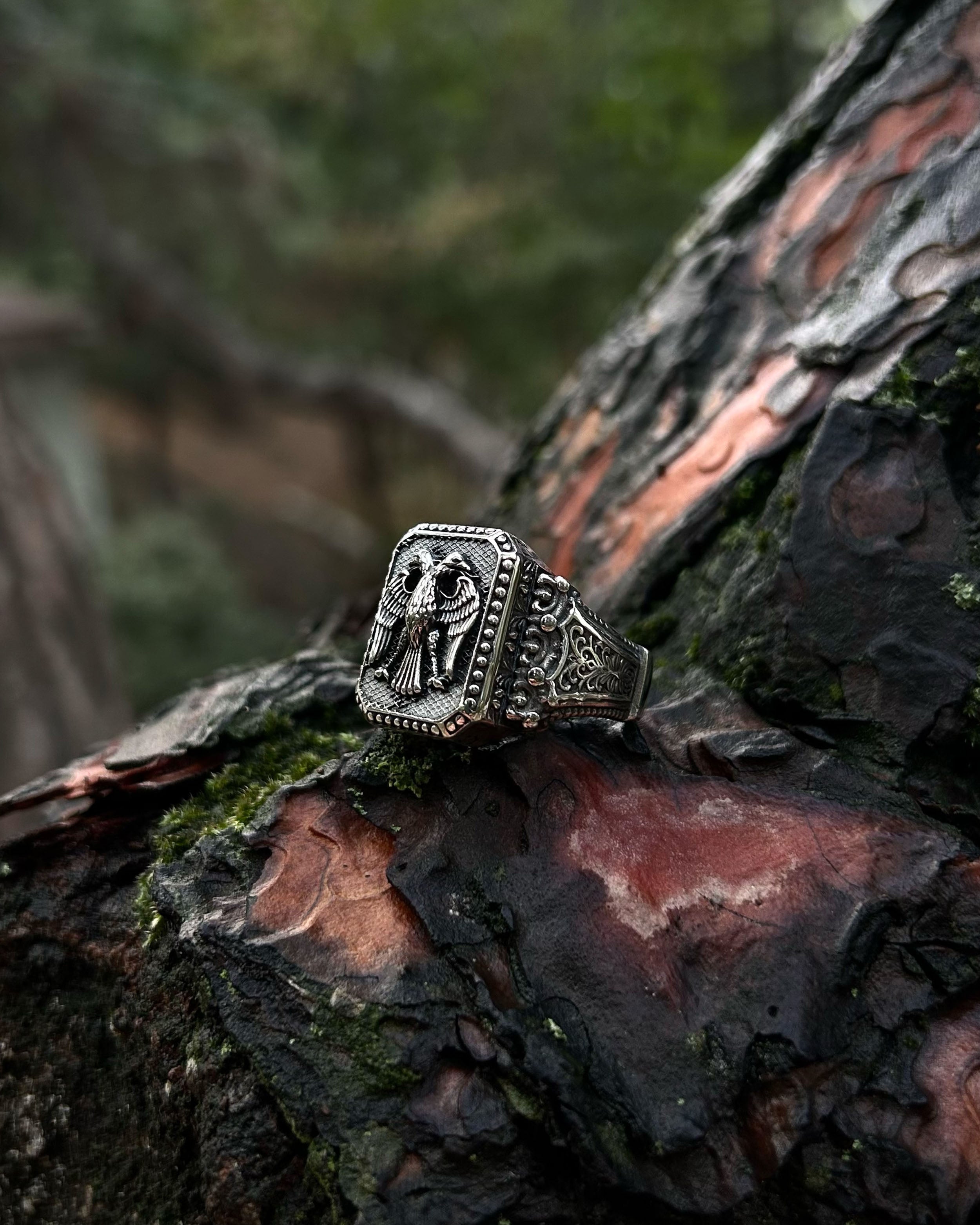 Sterling Silver Double Eagle Ring - Symbol of Leadership