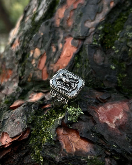 Sterling Silver Double Eagle Ring - Symbol of Leadership
