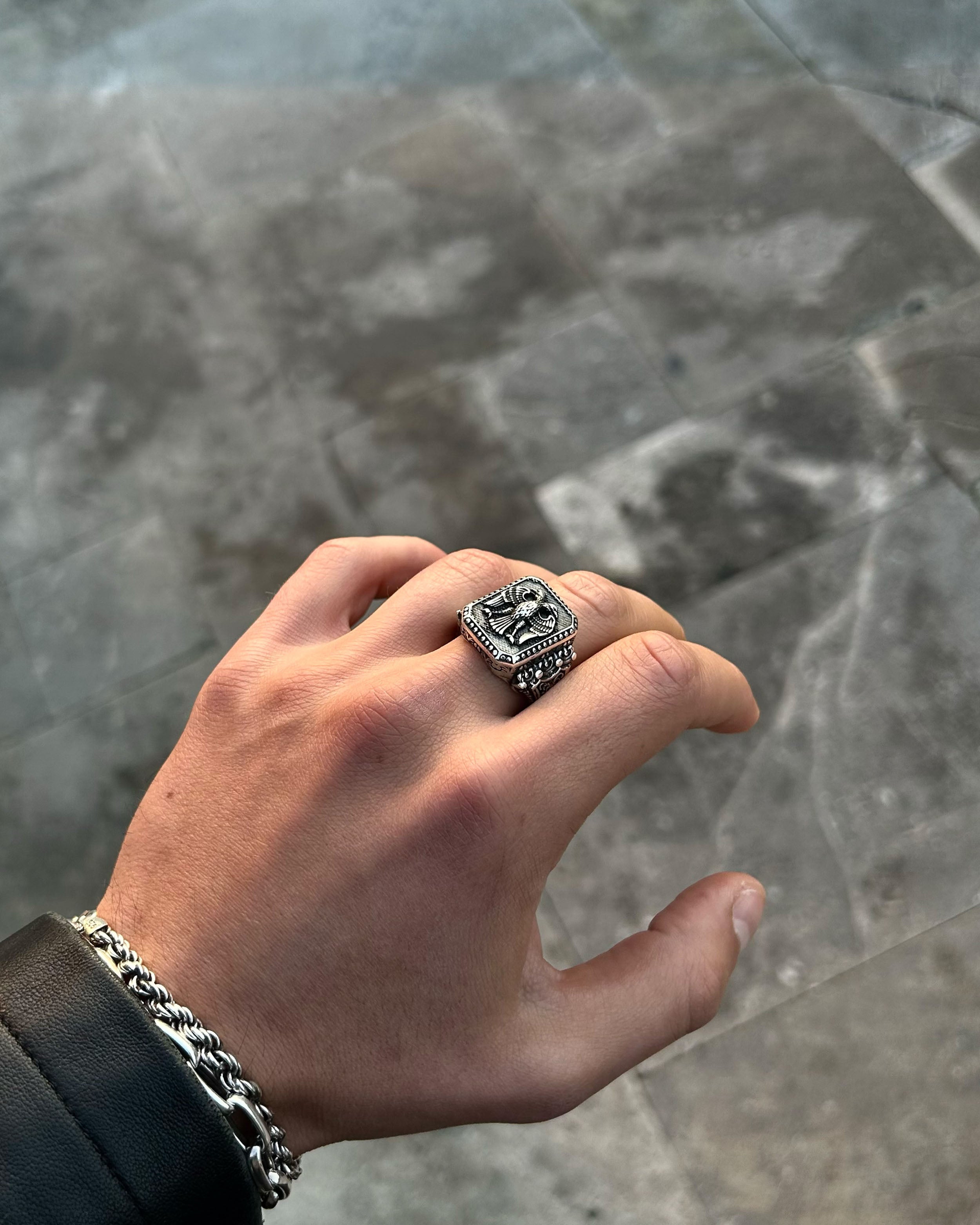 Sterling Silver Double Eagle Ring - Symbol of Leadership