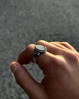Minimalist Black Onyx Ring - 925 Sterling Silver for Modern Style