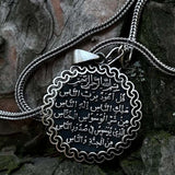 Náhrdelník s přívěskem z ryzího stříbra s rytým veršem – duchovní ochrana