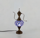 Nazli Mosaic | Handmade Glass Mosaic Desk Lamp, Blue and White Star Teapot Design