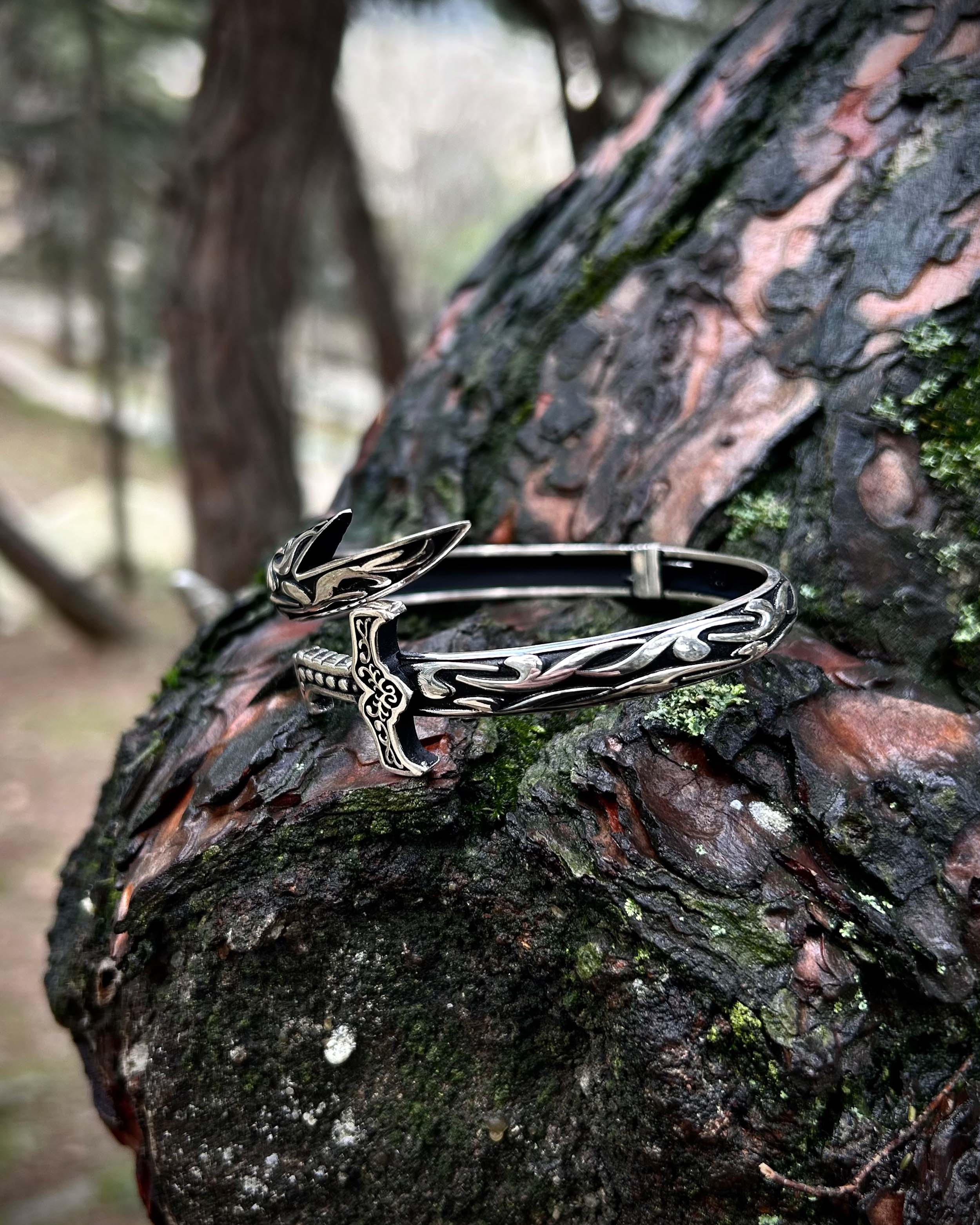 Heren Armband van Sterling Zilver met Zwaard - Verstelbaar, Symbool van Kracht