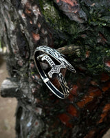 Men's Sterling Silver Sword Bracelet - Adjustable, Symbol of Strength
