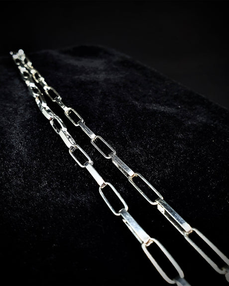 Sterling Silver Paperclip Chain Necklace - Modern Statement