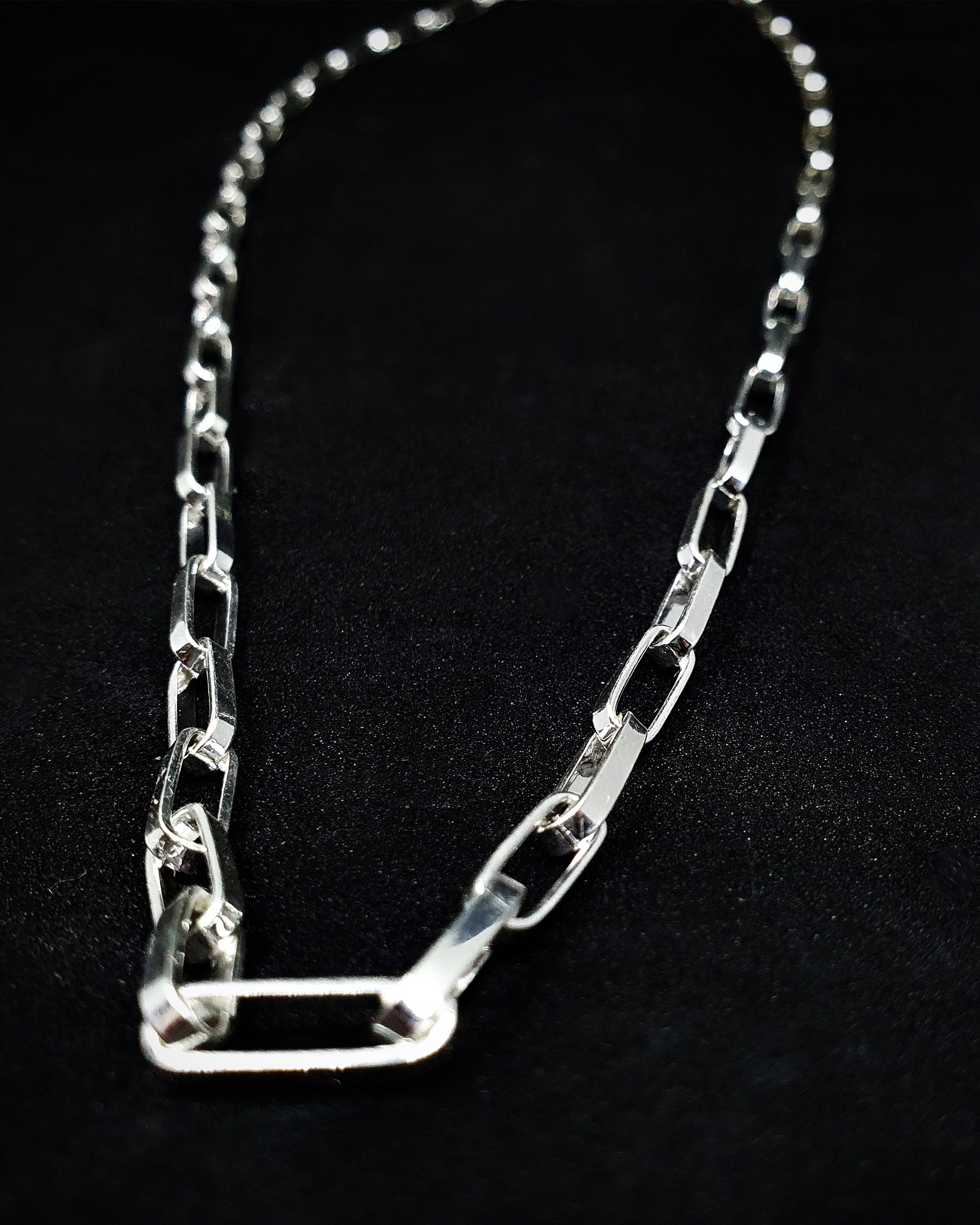 Sterling Silver Paperclip Chain Necklace - Modern Statement