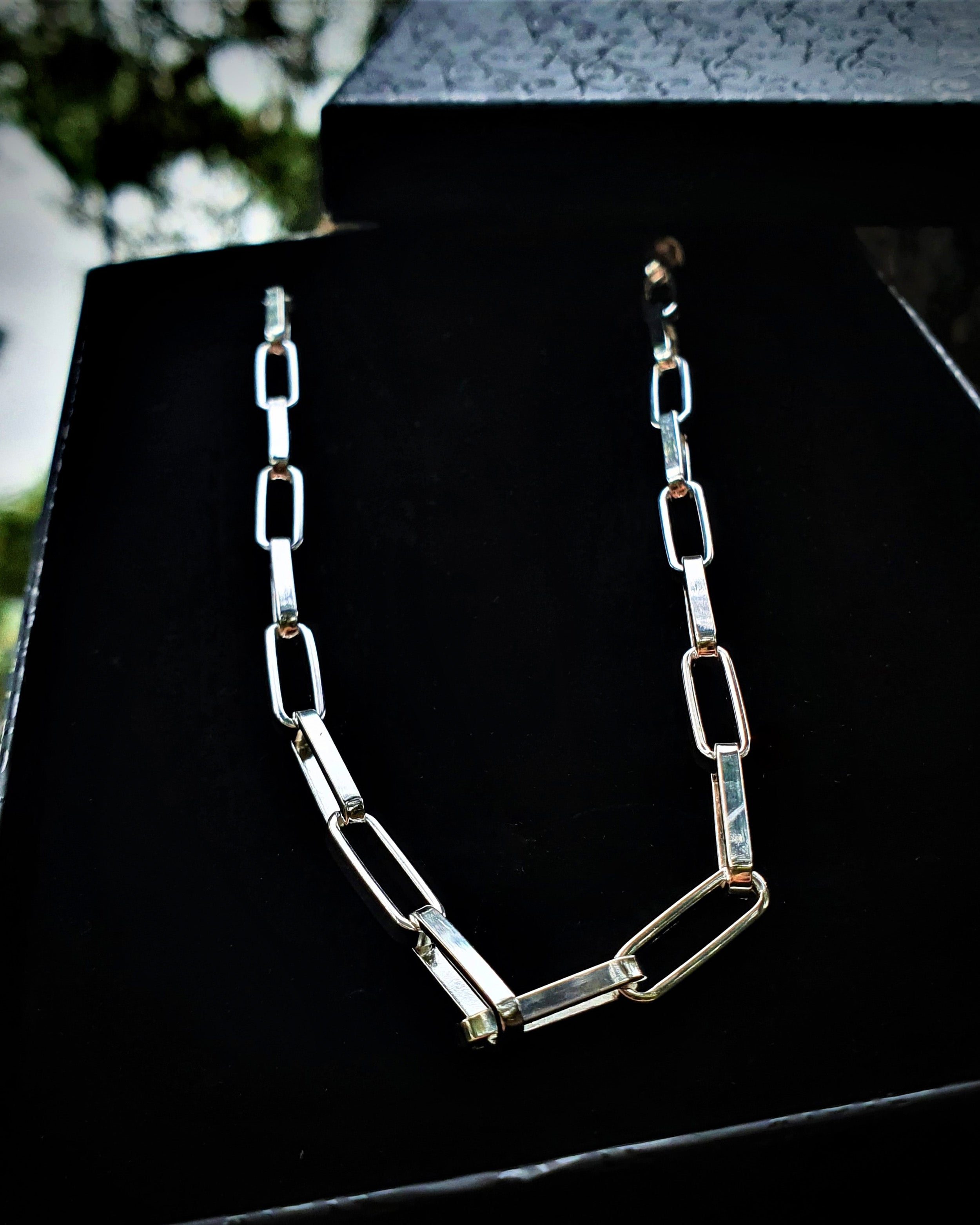 Sterling Silver Paperclip Chain Necklace - Modern Statement