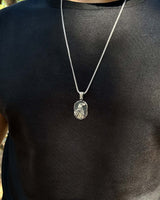 Sterling Silver Antique Eagle Portrait Necklace - Courage & Strength