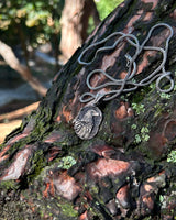 Sterling Silver Antique Eagle Portrait Necklace - Courage & Strength