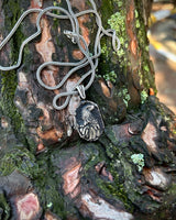Sterling Silver Antique Eagle Portrait Necklace - Courage & Strength