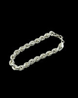 925 Sterling Silver Rope Chain Bracelet - Handcrafted
