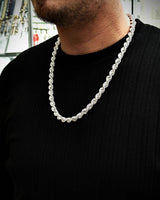 Sterling Silver Handcrafted Rope Chain Necklace - Unisex Elegance