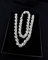 925 Sterling Silver Rope Chain Bracelet - Handcrafted