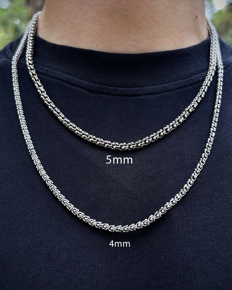 925 Sterling Silver Ball Chain Necklace - Unique Circular Links