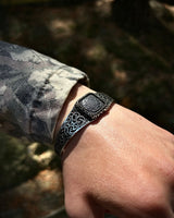 Sterling Silver Seal of Solomon Cuff Bracelet - Adjustable Handcrafted