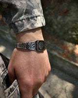 Sterling Silver Seal of Solomon Cuff Bracelet - Adjustable Handcrafted