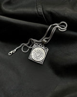 Náhrdelník z ryzího stříbra Pečeť Šalomounova - čtvercový talismanový design