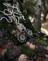 925 Sterlingsilber Anhänger Halskette mit Siegel des Salomon Stern - Mystischer Talisman